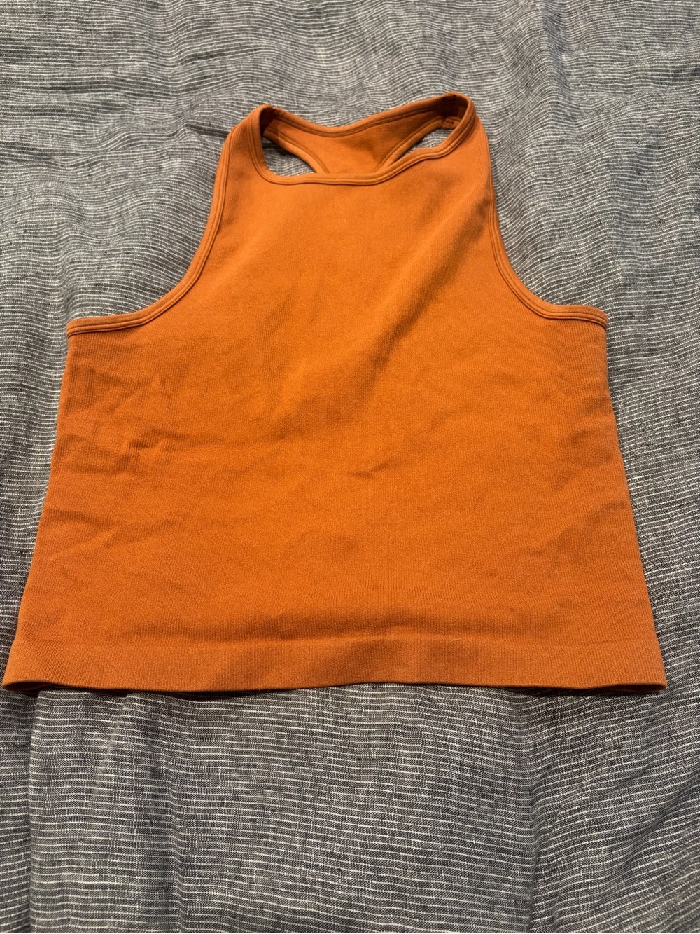 Free People Rust Orange Racerback Knit Tank